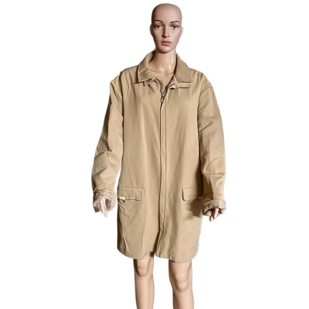 Dimensione ~ Vintage ~ Men’s X-Large ~ Beige ~ Made in Italy ~ Trench Coat - Picture 3 of 16